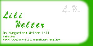 lili welter business card